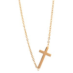 14K Gold Plated Cross Pendant Necklace